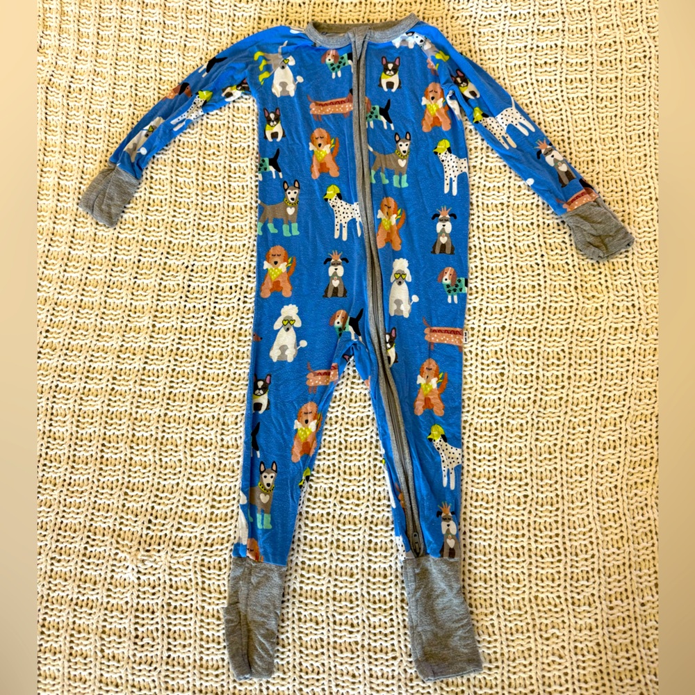 Little Sleepies Zippie-Dapper dogs 12-18 months